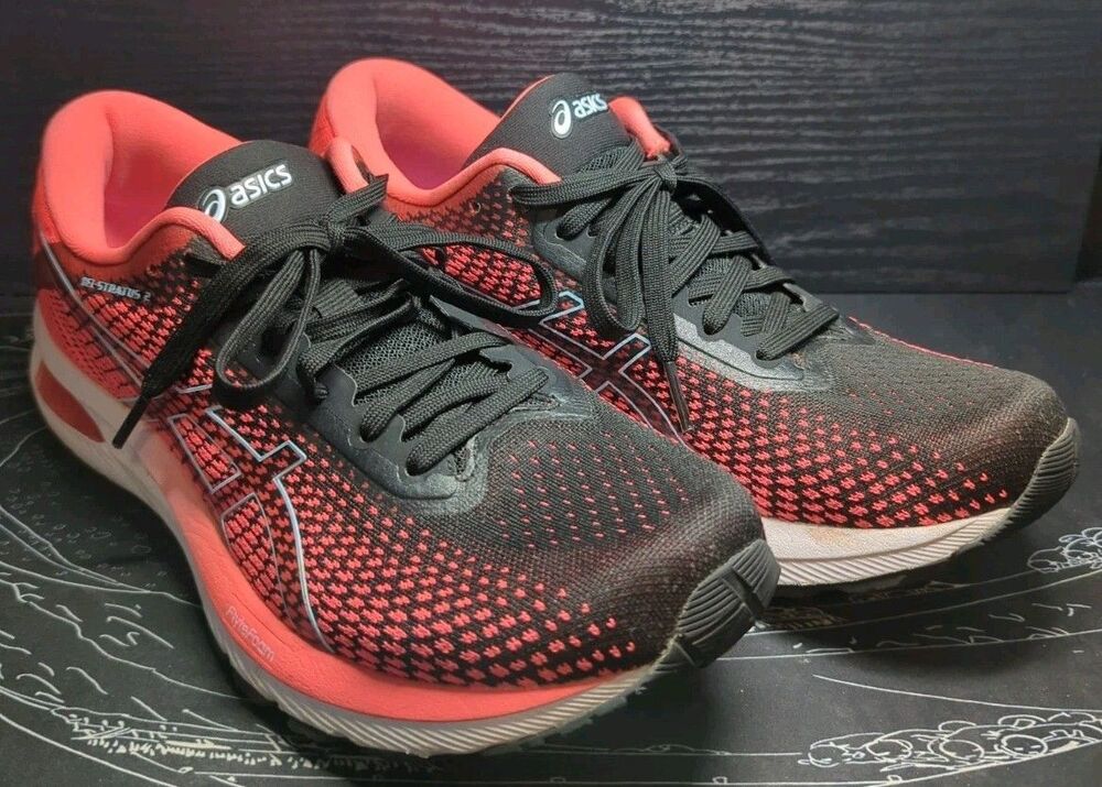 Asics Gel-Stratus 2 Women's Size 11 Running Shoes Sneakers Coral Black 1012B224